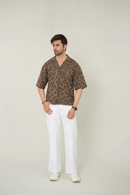 Earthy Cubist Cuban Resort Set – 2-Piece Co-ord - WEEKEND - I Dress Like I Dream It