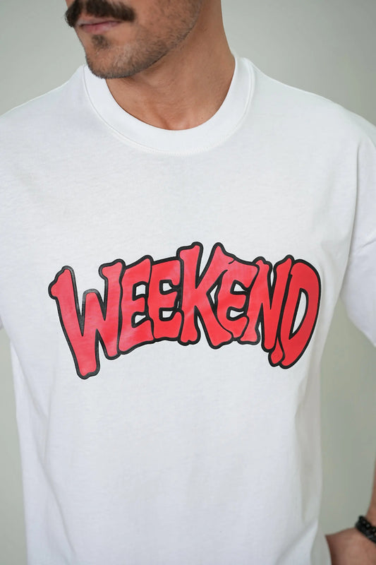 "Weekend" Graphic Tee – Boxy Fit - WEEKEND - I Dress Like I Dream It