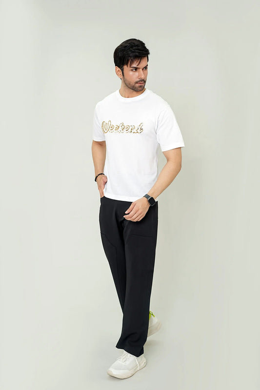 "Weekend" Sequin Tee Relaxed Fit - WEEKEND - I Dress Like I Dream It