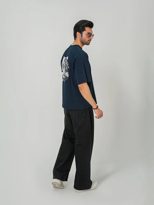 Camo W Tee - Navy