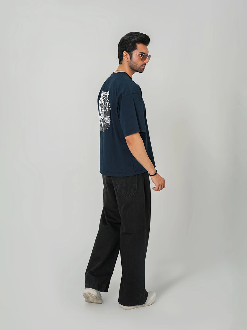 Camo W Tee - Navy