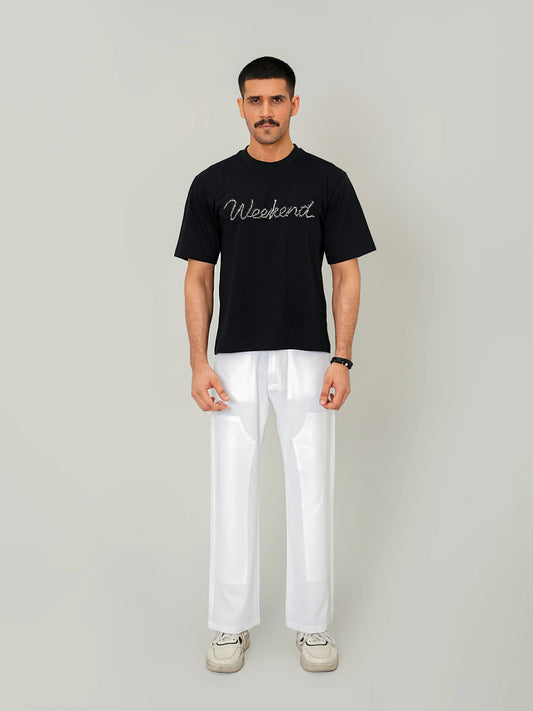 Weekend Sequin Tee - Black