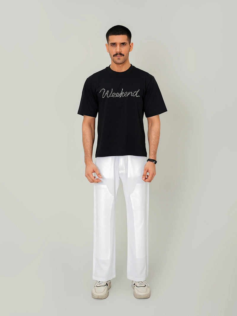 Weekend Sequin Tee - Black