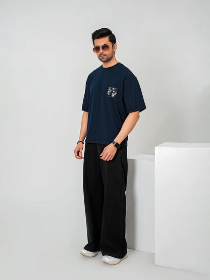Camo W Tee - Navy