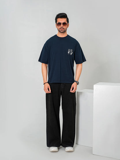 Camo W Tee - Navy