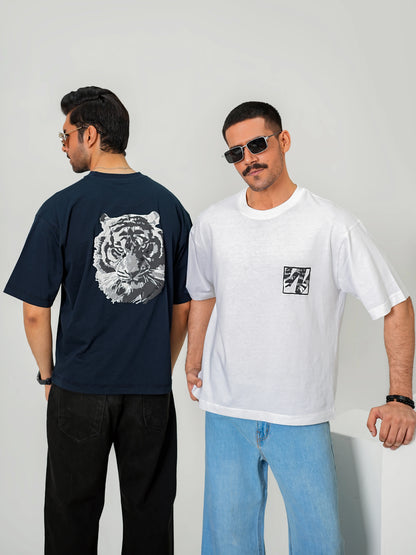 Camo W Tee - Navy