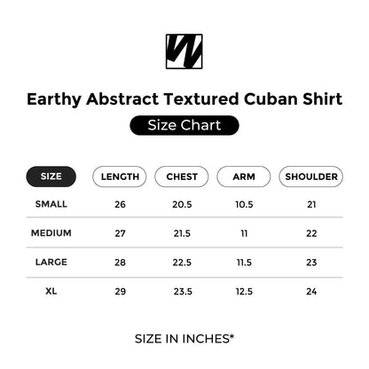 Earthy Abstract Textured Cuban Shirt - WEEKEND - I Dress Like I Dream It