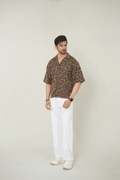 Earthy Cubist Cuban Resort Set – 2-Piece Co-ord - WEEKEND - I Dress Like I Dream It