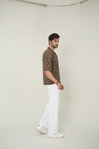 Earthy Cubist Cuban Resort Set – 2-Piece Co-ord - WEEKEND - I Dress Like I Dream It