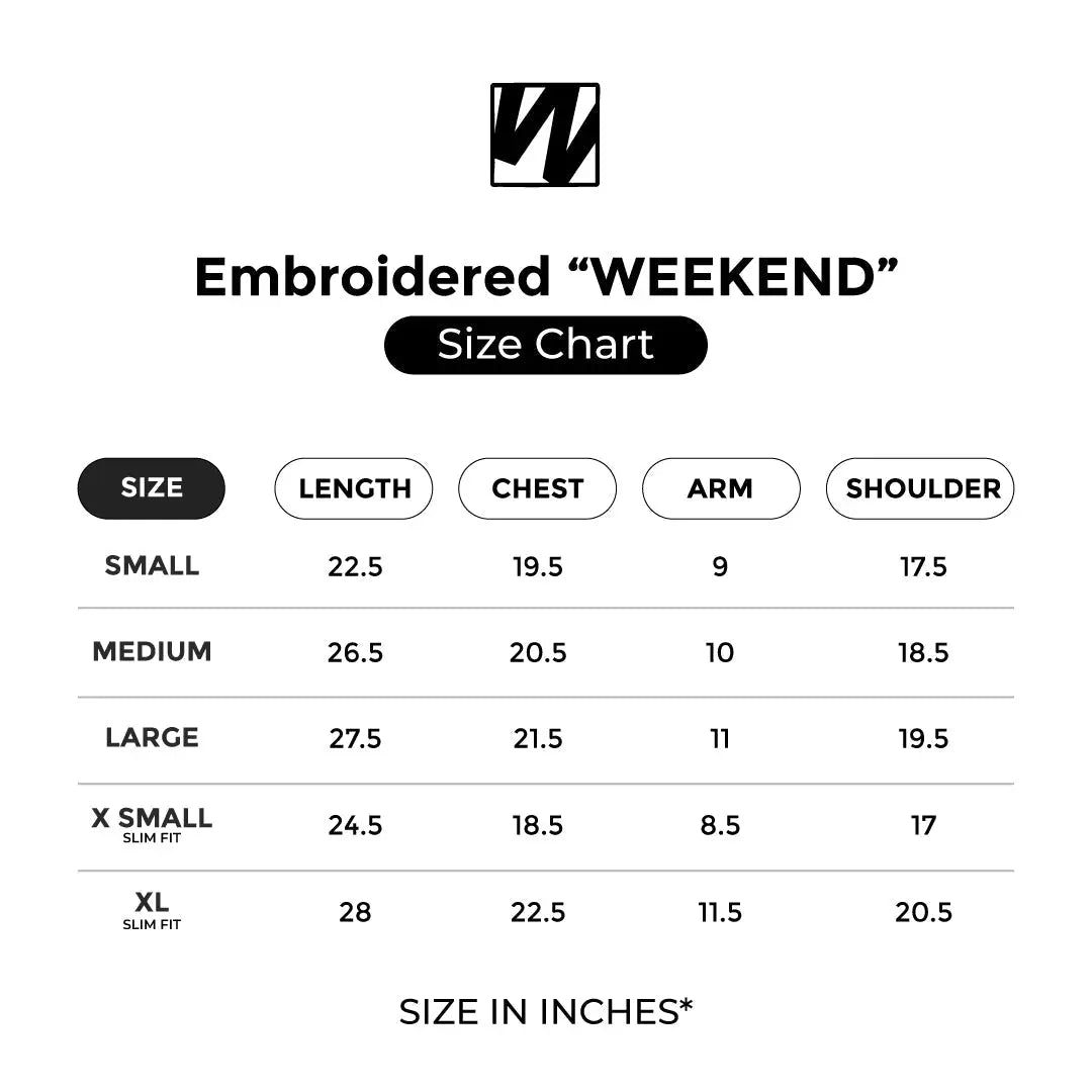 Embroidered "Weekend" Relaxed Fit - WEEKEND - I Dress Like I Dream It