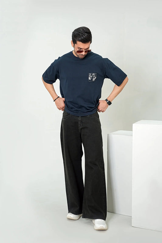 Navy "Camo Tiger" Tee – Boxy Fit - WEEKEND - I Dress Like I Dream It