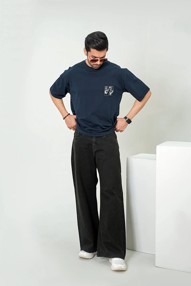 Navy "Camo Tiger" Tee – Boxy Fit - WEEKEND - I Dress Like I Dream It