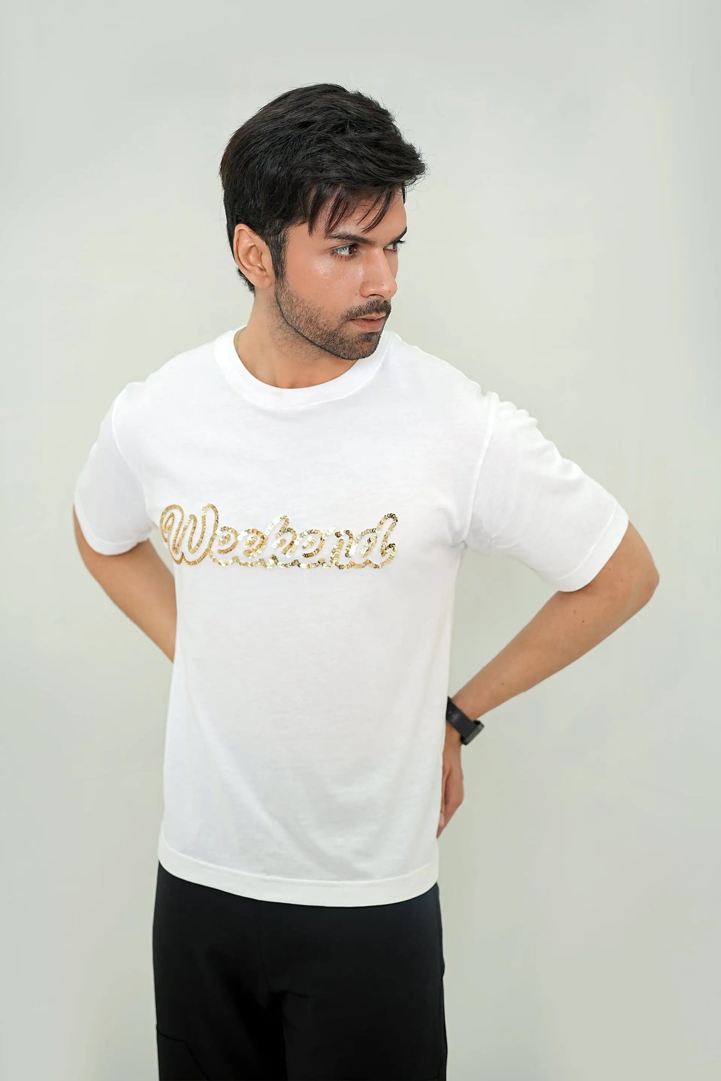 "Weekend" Sequin Tee Relaxed Fit - WEEKEND - I Dress Like I Dream It