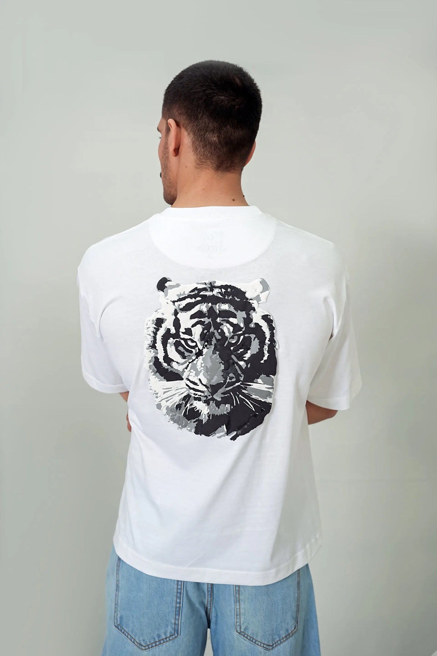 White "Camo Tiger" Tee – Boxy Fit - WEEKEND - I Dress Like I Dream It