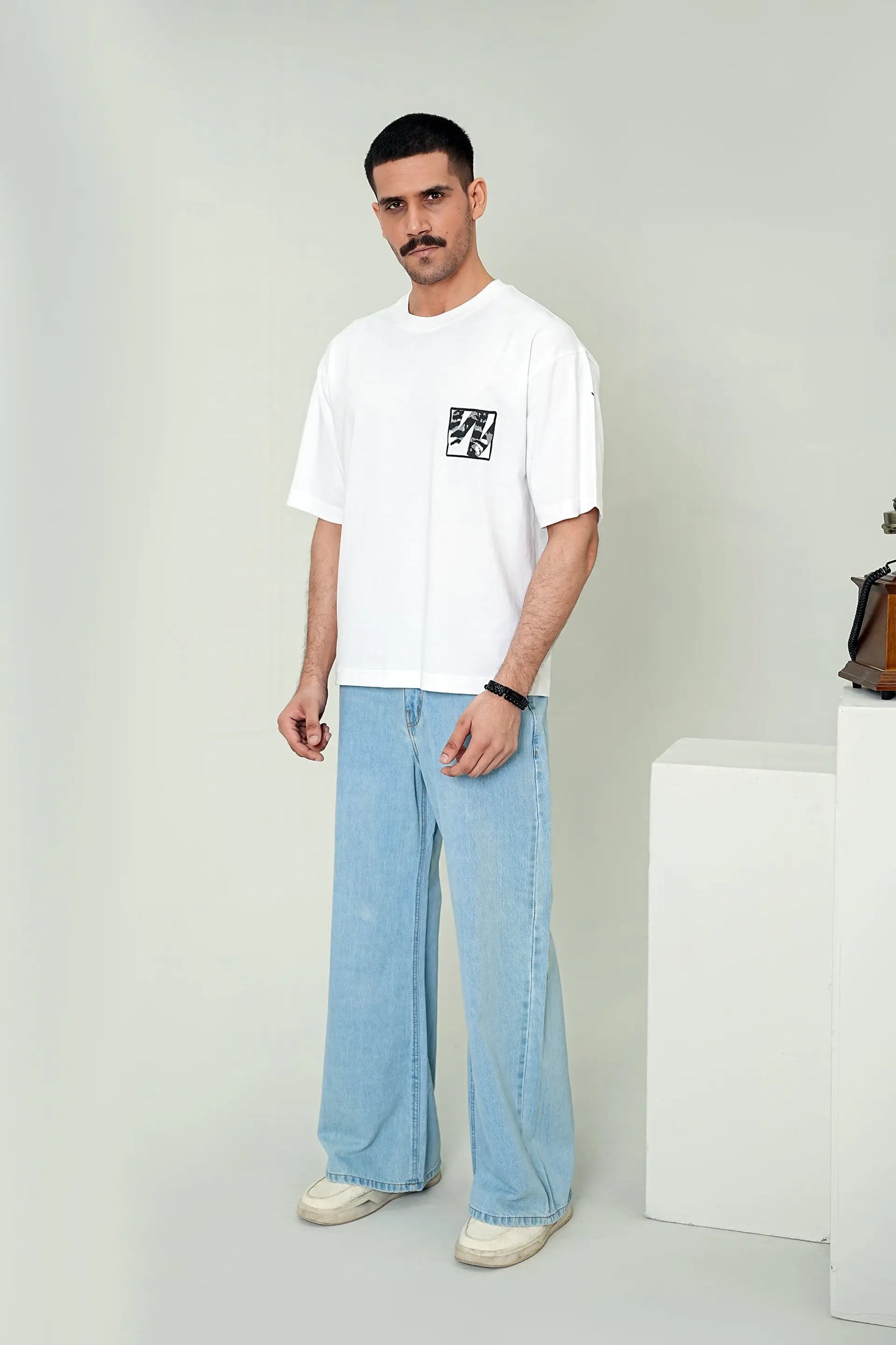 White "Camo Tiger" Tee – Boxy Fit - WEEKEND - I Dress Like I Dream It